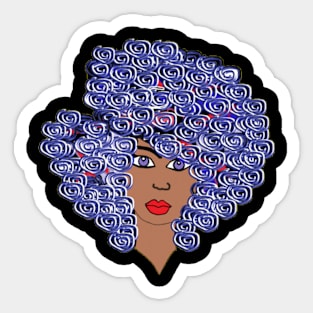 Natural Hair for Black Women Queen Curls 2 Sticker